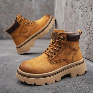 南风92027头层猪皮潮流工装靴时尚马丁靴38-45皮鞋码批