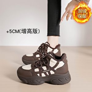 冬季新款高帮大棉鞋厚底老爹鞋阿甘鞋运动鞋休闲女鞋雪地靴子