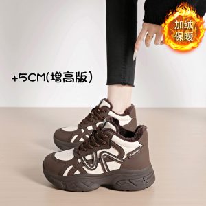 冬季新款高帮大棉鞋厚底老爹鞋阿甘鞋运动鞋休闲女鞋雪地靴子