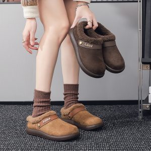 女鞋勃肯半拖聚胺脂底绒毛保暖时尚靓丽浪漫休闲36~41